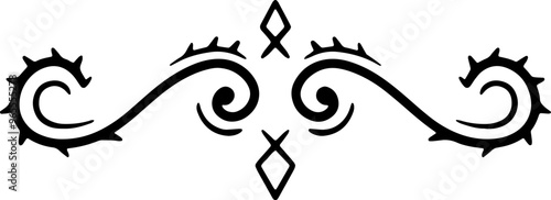 Illustration of a decorative divider with spikes.