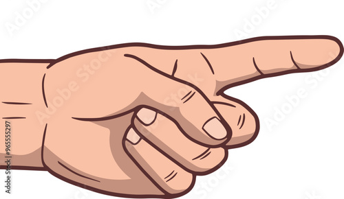 Illustration of pointing finger gesture.