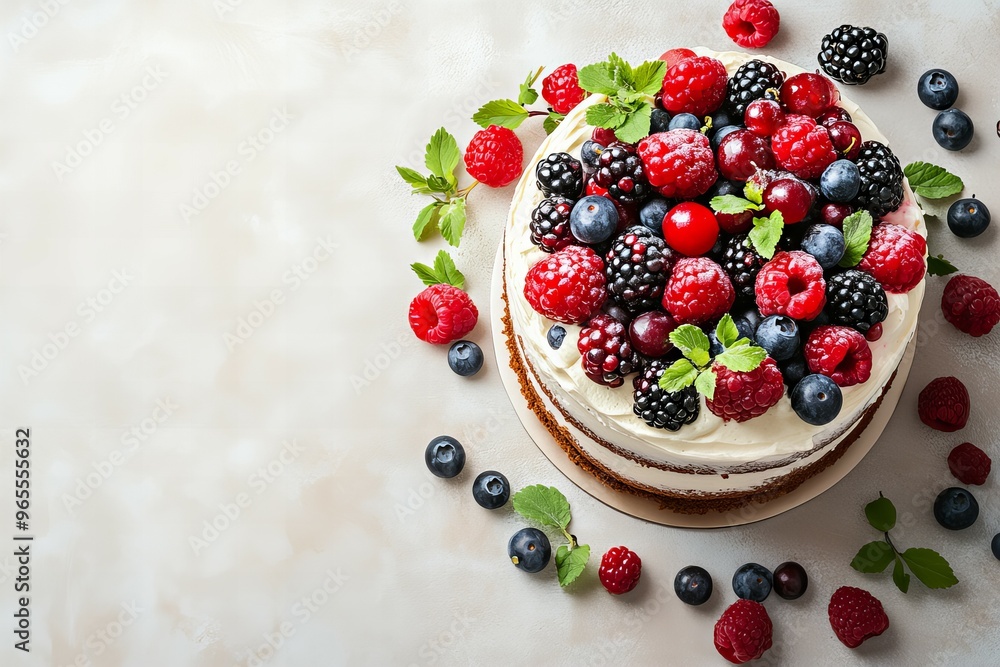 Top View of a Delicious Birthday Cake with Candles on a Solid Background, Perfect for Celebrations and Events, new beautiful stock image illustration AI Top View of a Delicious Birthday Cake with Candles on a Solid Background, Perfect for Celebrations and Events, new beautiful stock image illustration AI