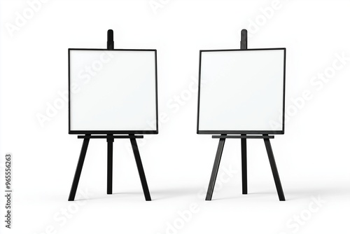 easel with blank canvas