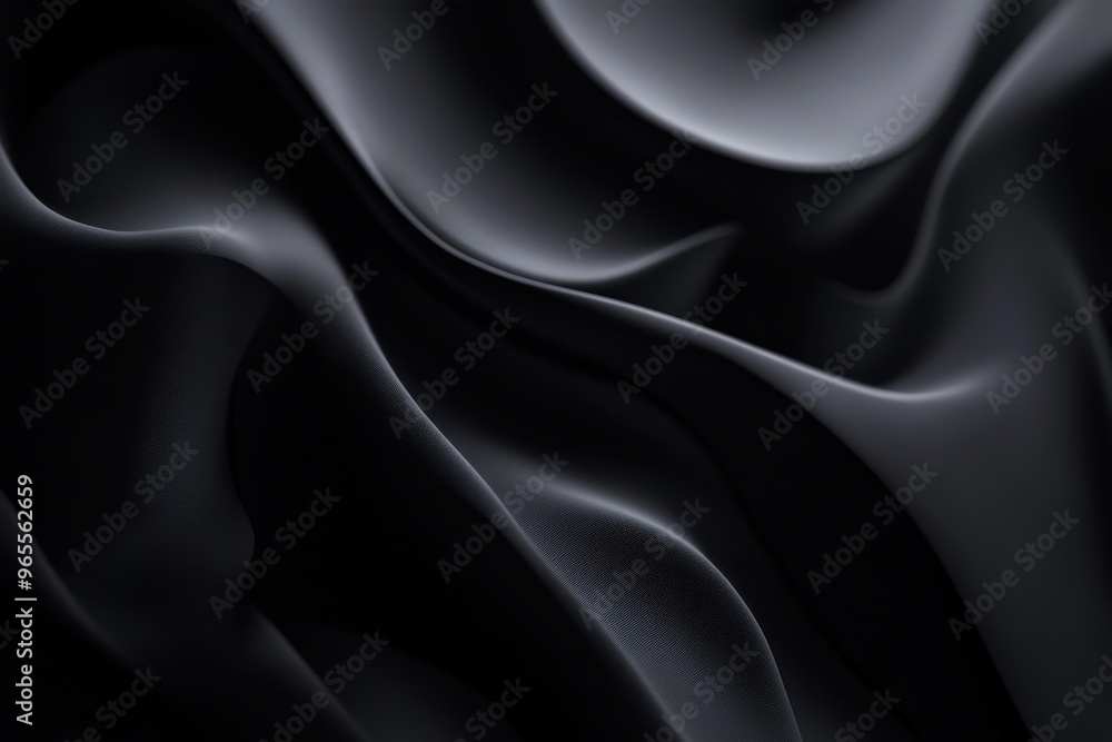Fototapeta premium Chic dark matte background with carbon texture. Sophisticated stylish abstract design. Refined gentle gray gradation. Versatile contemporary 3d sales template for friday promotions