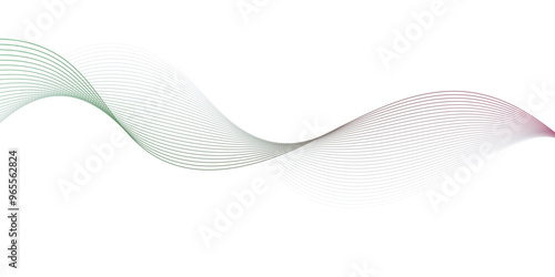 Modern abstract glowing wave. Dynamic flowing wave lines design element. Futuristic technology and sound wave pattern