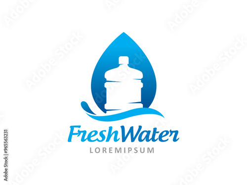 Fresh Water logo symbol or icon template