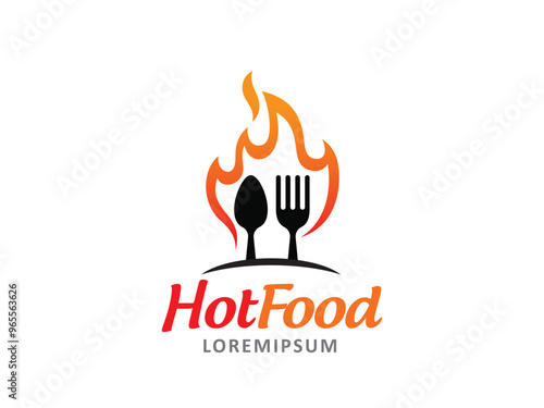 Hot Food logo symbol or icon template