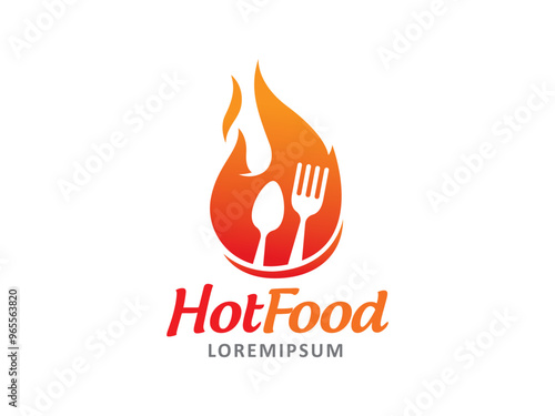 Hot Food logo symbol or icon template