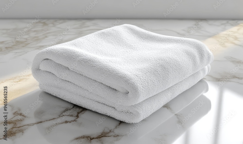 Realistic White Crumpled Towel Mockup Realistic White Crumpled Towel Mockup