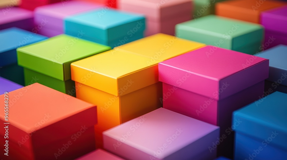Colorful Stacked Boxes Colorful Stacked Boxes