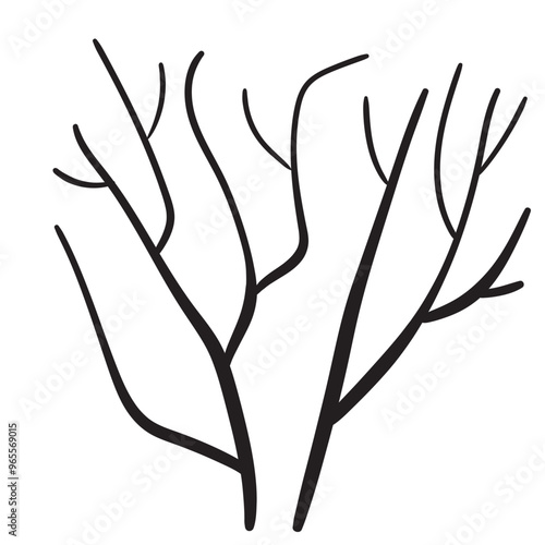 Branches pile icon isolated. Dry twigs pile ready for campfire, black sticks, boughs heap symbols