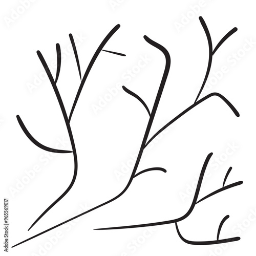 Branches pile icon isolated. Dry twigs pile ready for campfire, black sticks, boughs heap symbols