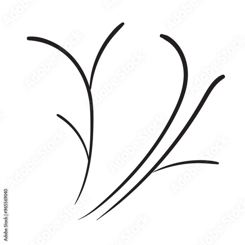 Branches pile icon isolated. Dry twigs pile ready for campfire, black sticks, boughs heap symbols