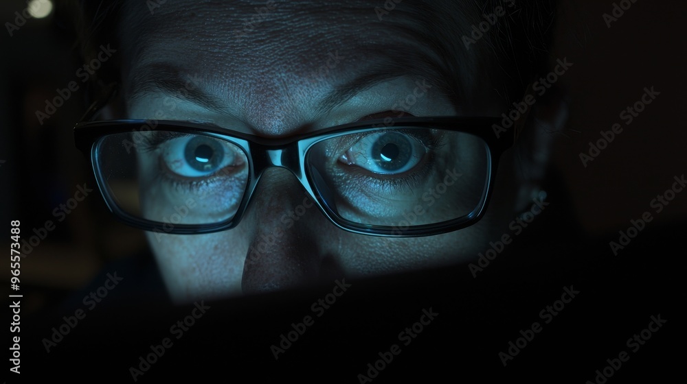 An image of a software engineer working on a computer. A woman wearing glasses is wearing a Computer, Programming glasses and is working on an innovative e-commerce application using Machine Learning An image of a software engineer working on a computer. A woman wearing glasses is wearing a Computer, Programming glasses and is working on an innovative e-commerce application using Machine Learning
