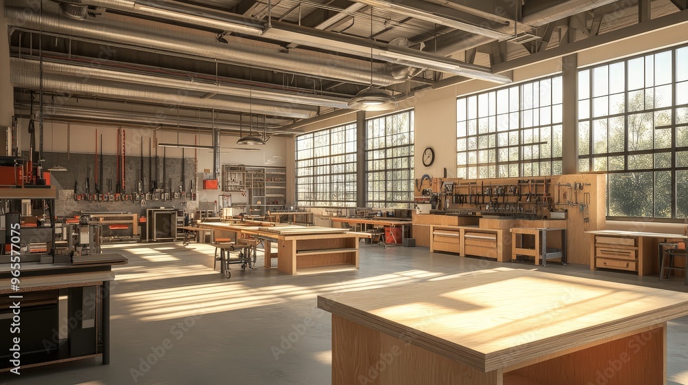 Imagine a comprehensive vocational training center where students learn practical skills.