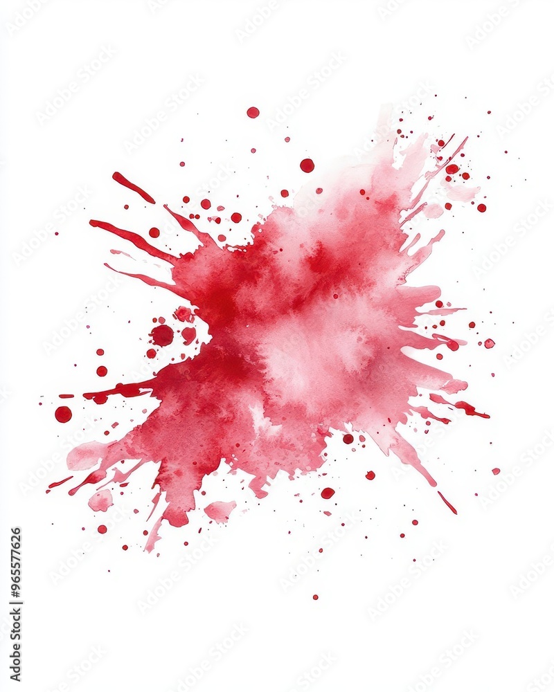 Red watercolor on white background, hand-drawn, artistic color splash effect captures the beauty of nature with a mesmerizing touch. Red watercolor on white background, hand-drawn, artistic color splash effect captures the beauty of nature with a mesmerizing touch.