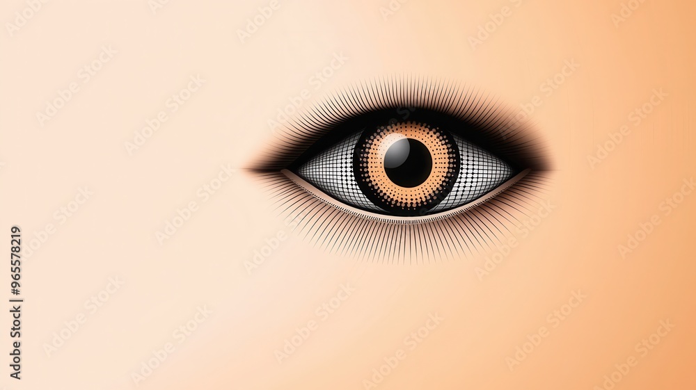 Abstract illustration of an eye featuring intricate details and vibrant colors, portraying perception and insight. Abstract illustration of an eye featuring intricate details and vibrant colors, portraying perception and insight.