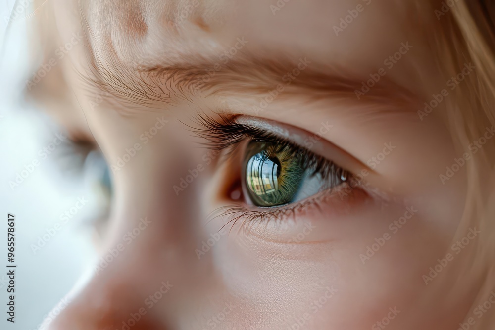 Emotional first day of school, close-up of teary eyes, cherished family memories revisited. Emotional first day of school, close-up of teary eyes, cherished family memories revisited.