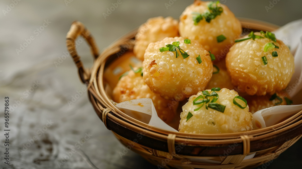 Puchka copy space or cheese panipuri Puchka copy space or cheese panipuri