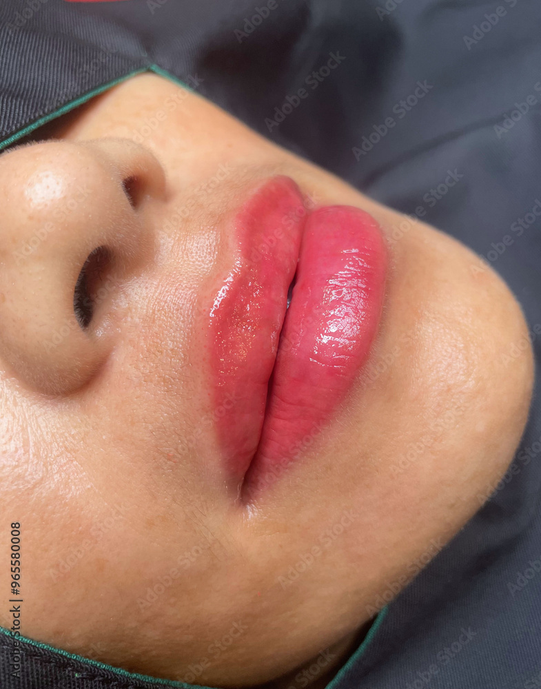 Fototapeta premium Finish lip tattoo