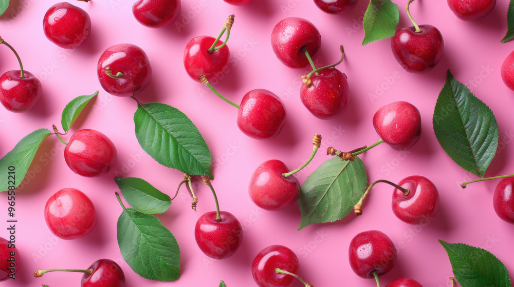 making a fun pattern on a cherry background making a fun pattern on a cherry background