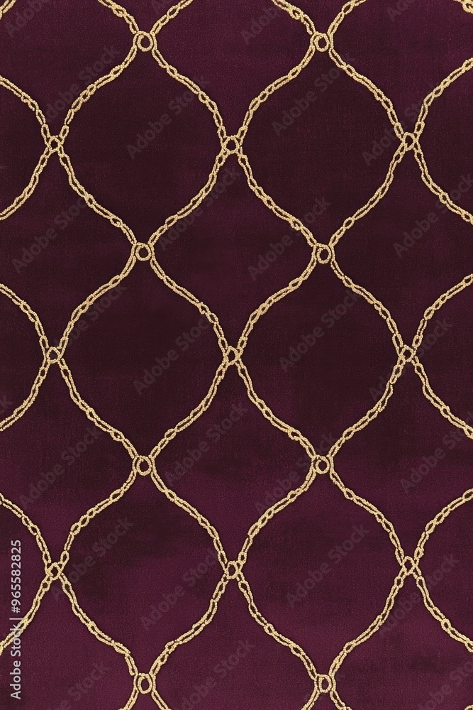 A deep plum background with a single, delicate gold chain pattern cascading down for a touch of elegance. 