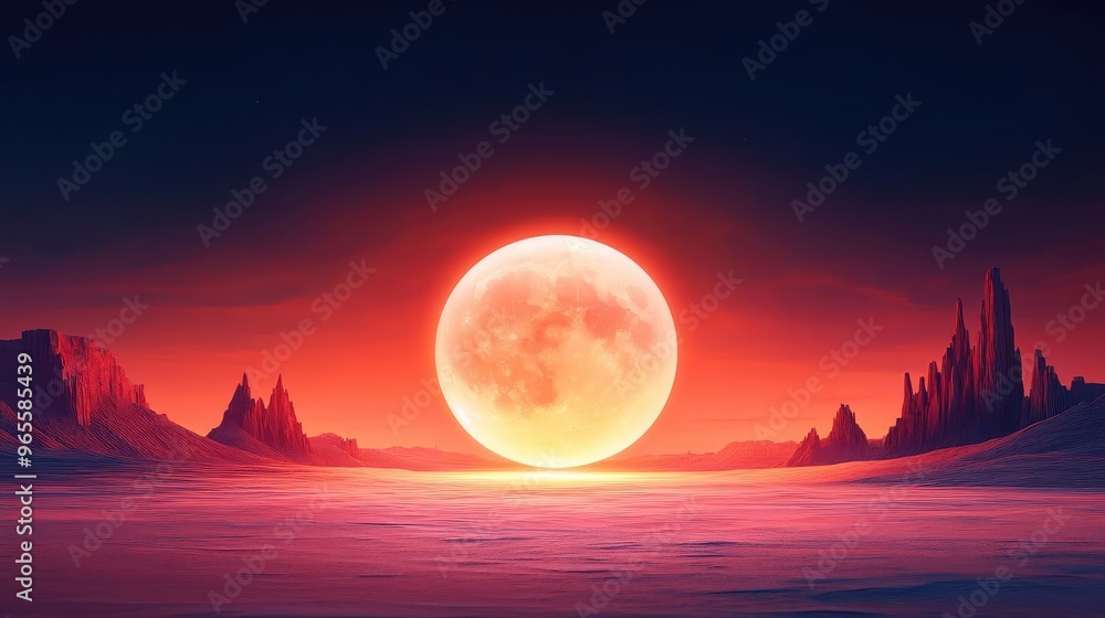 Glowing orb in a mystical desert at twilight, symbolizing ancient magic, desert glowtime, mysterious and evocative
