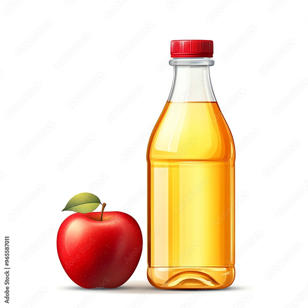 Front view image of an isolated apple juice bottle with minimal design on a white background new beautiful stock image illustration AI Front view image of an isolated apple juice bottle with minimal design on a white background new beautiful stock image illustration AI