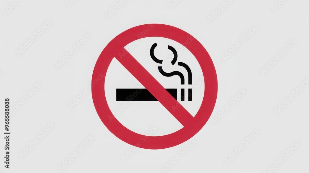 Vector illustration of a no smoking sign in red, isolated on white background. Vector illustration of a no smoking sign in red, isolated on white background.
