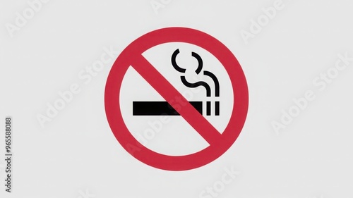 Free Download Vector illustration of a no smoking sign in red, isolated on white background. - GFXLoad