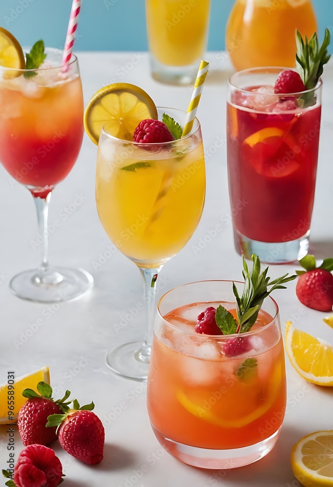 Various Summer Mocktails drinks Various Summer Mocktails drinks