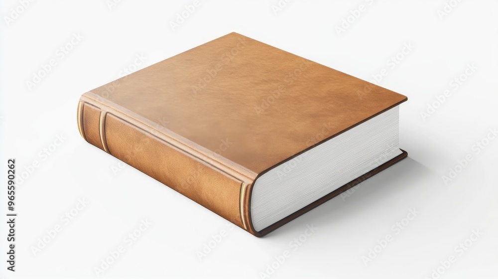 Closed Brown Leather Bound Book. Closed Brown Leather Bound Book.