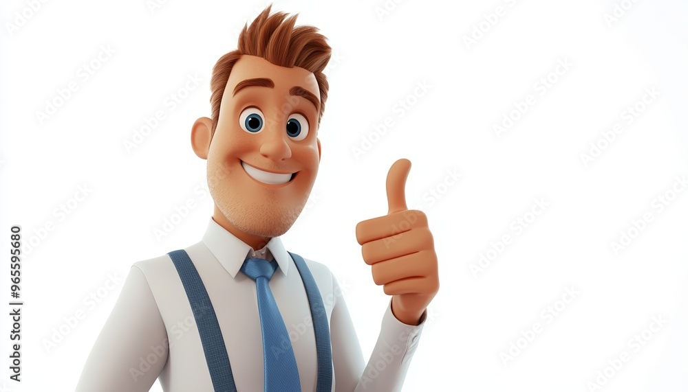 Happy Adult Man Showing Thumbs Up in Business Suit with Glasses Happy Adult Man Showing Thumbs Up in Business Suit with Glasses