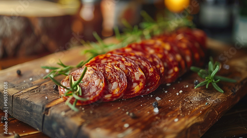 Chorizo, Sliced Salami, Prosciutto Ham, Variety of Mixed Meats and Sausages cold cuts meat, banner