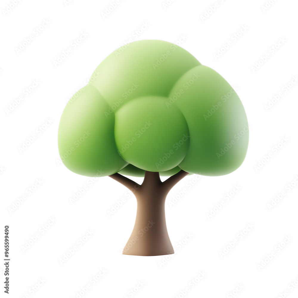 A simplistic, stylized tree with a brown trunk and vibrant green foliage, symbolizing nature, growth, and tranquility A simplistic, stylized tree with a brown trunk and vibrant green foliage, symbolizing nature, growth, and tranquility