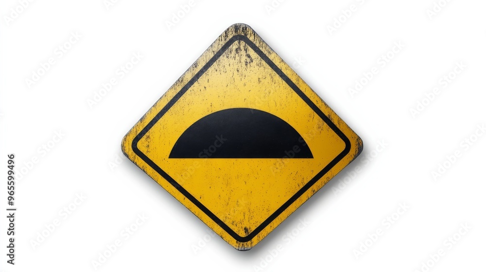 Road Sign Hump Warning. Road Sign Hump Warning.