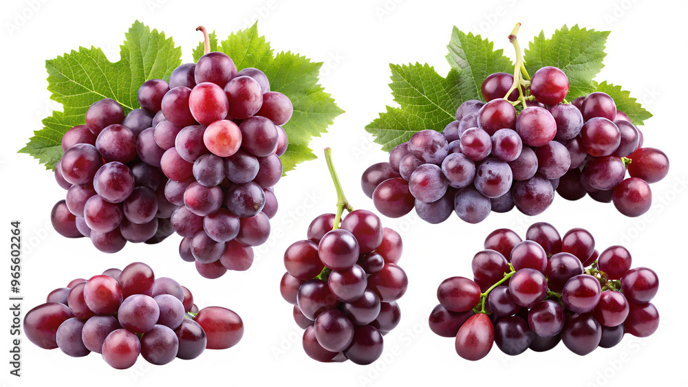 Clusters of red grapes isolated on a transparent background PNG Clusters of red grapes isolated on a transparent background PNG
