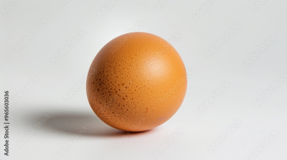 Chicken egg on a white background with soft shadows Chicken egg on a white background with soft shadows