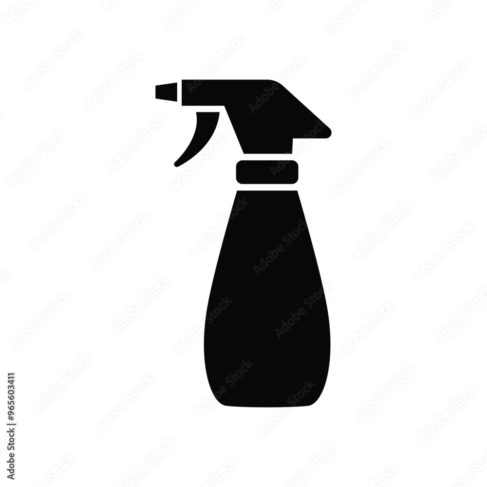 Spray bottle black and white flat vector icon design. Spray bottle symbol and clip art design Spray bottle black and white flat vector icon design. Spray bottle symbol and clip art design