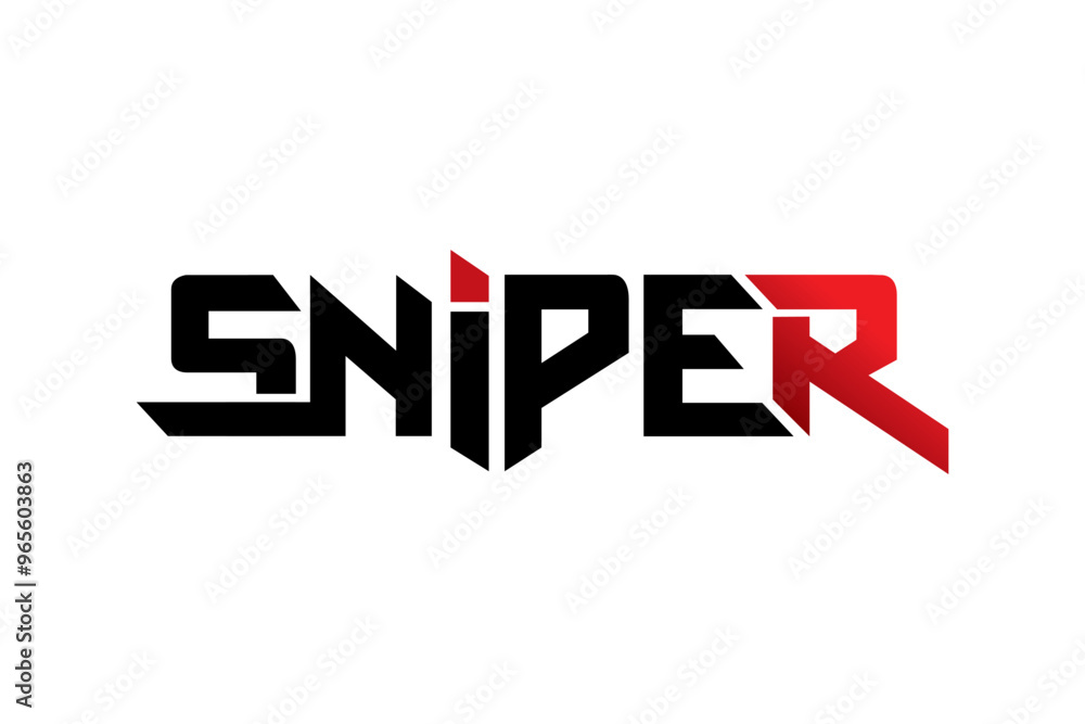 Sniper typography design vector, for t-shirt, poster and other uses