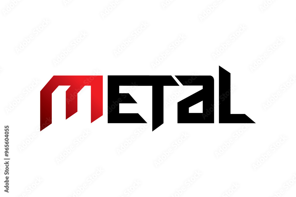 Metal typography design vector, for t-shirt, poster and other uses