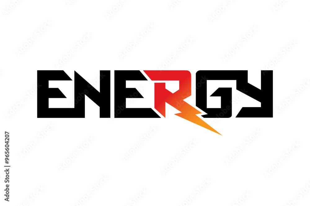 Energy typography design vector, for t-shirt, poster and other uses Energy typography design vector, for t-shirt, poster and other uses