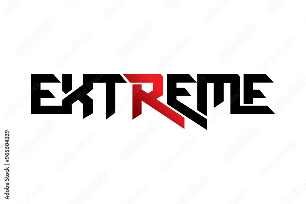 Fototapeta premium Extreme typography design vector, for t-shirt, poster and other uses