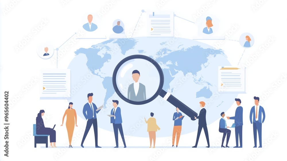 Recruitment management Business concept. Relationship Management with global structure. Human Resources. Management recruitment employment headhunting concept. Human Resource Management concept. Recruitment management Business concept. Relationship Management with global structure. Human Resources. Management recruitment employment headhunting concept. Human Resource Management concept.
