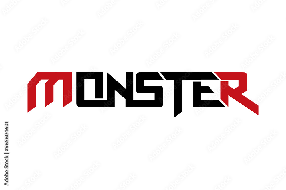 monster typography design vector, for t-shirt, poster and other uses