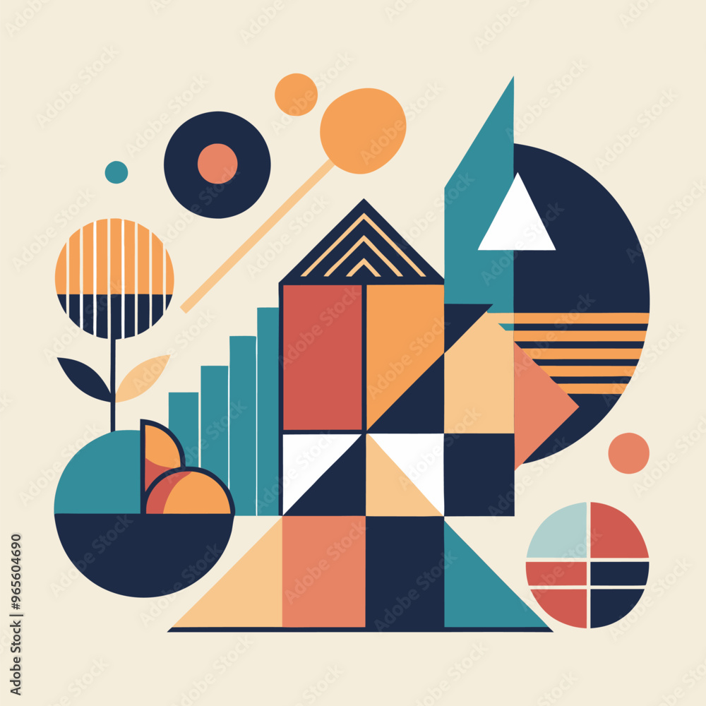 Abstract Geometric Shapes – Modern, minimal designs. Abstract Geometric Shapes – Modern, minimal designs.