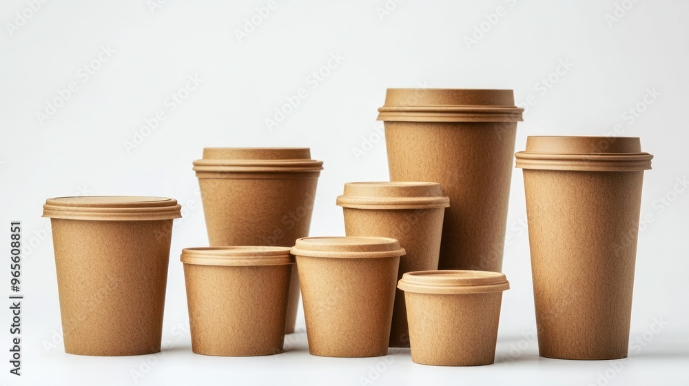 Assortment of Brown Paper Cups Assortment of Brown Paper Cups