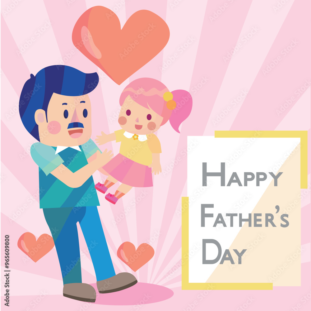 Father hug his daughter to celebrate father's day Father hug his daughter to celebrate father's day