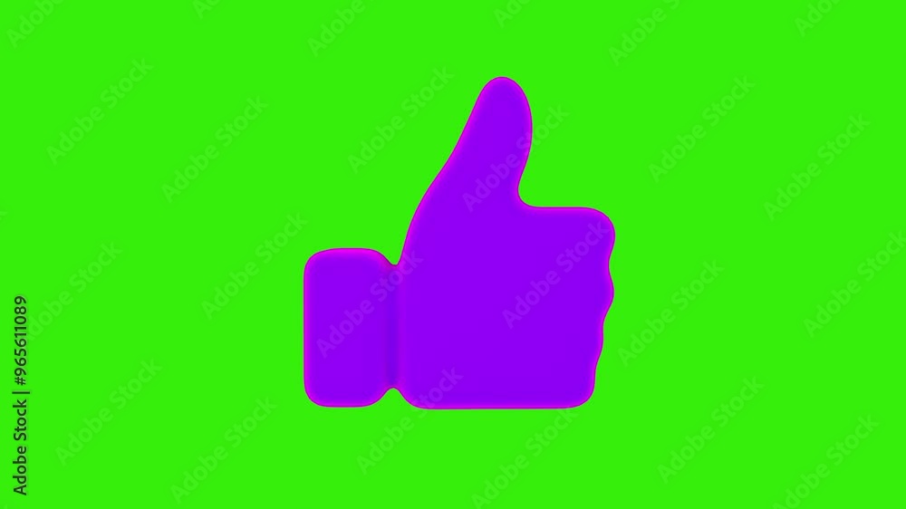 Liquid appearance like icon on a green screen. Social networks, approval. Approval and popularity in social networks. 3D animation. Liquid appearance like icon on a green screen. Social networks, approval. Approval and popularity in social networks. 3D animation.