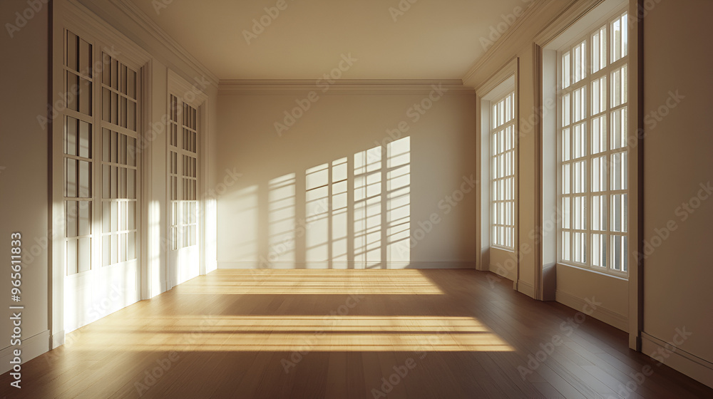 Interior of a light-filled, empty space Interior of a light-filled, empty space