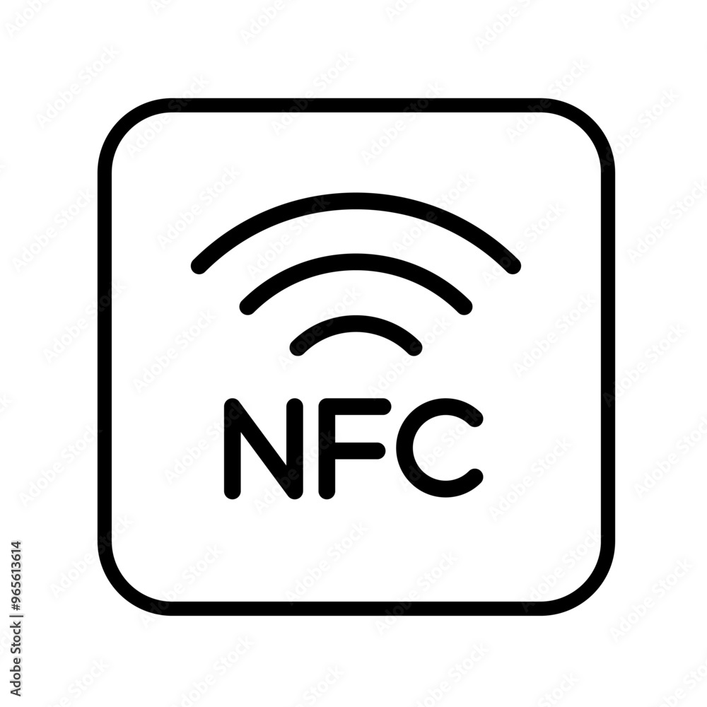 Nfc icon. Nfc line icon Nfc icon. Nfc line icon