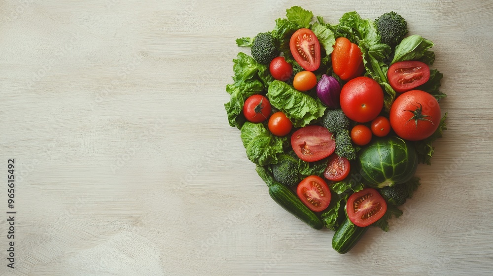 An arrangement of numerous fresh veggies against a bright background. An arrangement of numerous fresh veggies against a bright background.