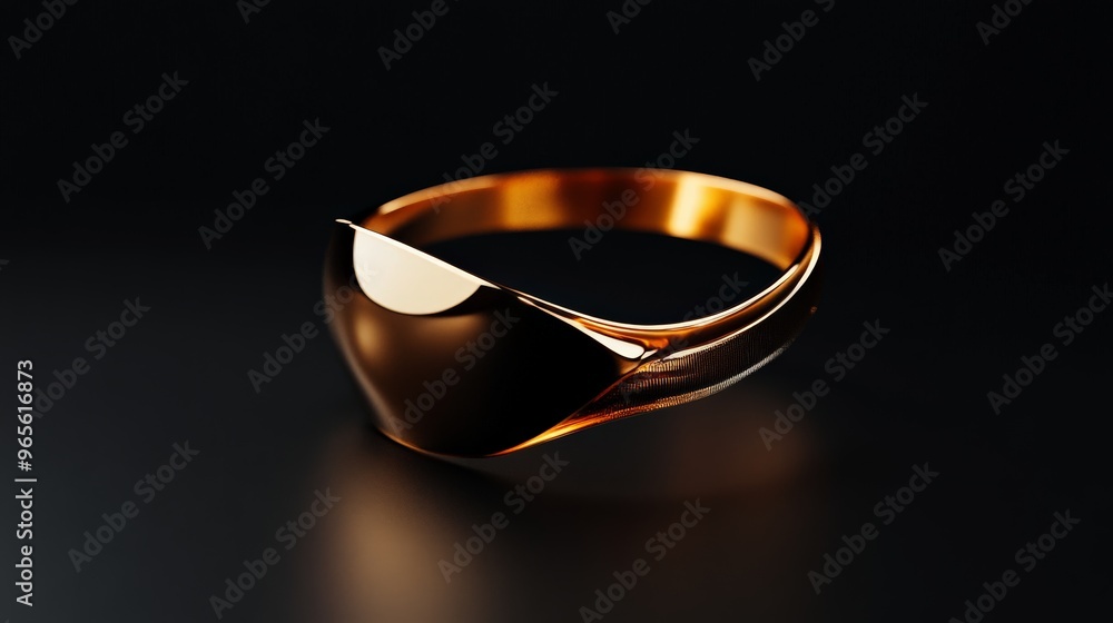 Stylish and modern gold ring with unique design on a dark background, perfect for jewelry advertising and fashion presentations. Stylish and modern gold ring with unique design on a dark background, perfect for jewelry advertising and fashion presentations.